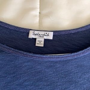 Tissue weight sweater curved back hem